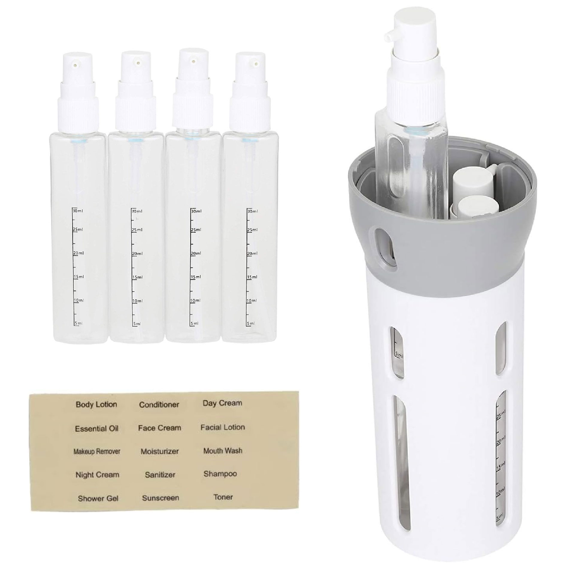 DISPENSADOR 4 DIVISIONES LIQUIDOS JABON